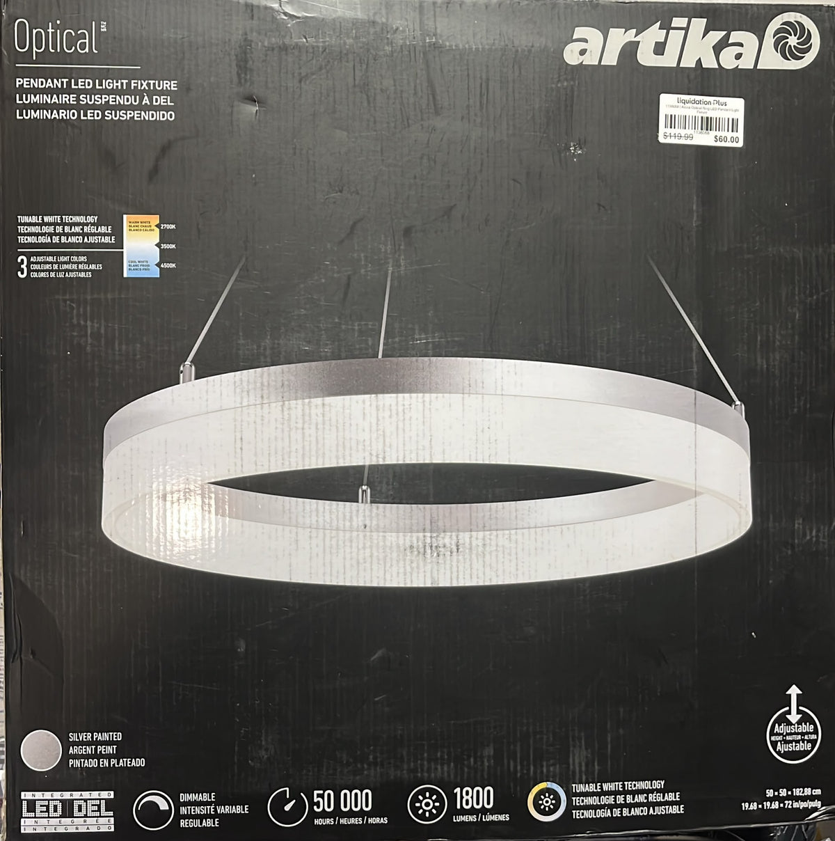 Artika Optical Ring LED Pendant Light Fixture