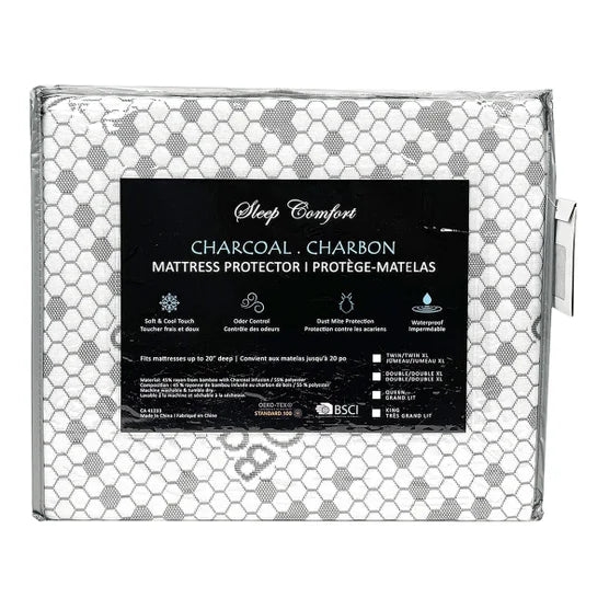 Cotton House Charcoal Infused Waterproof Mattress Protector (Twin)