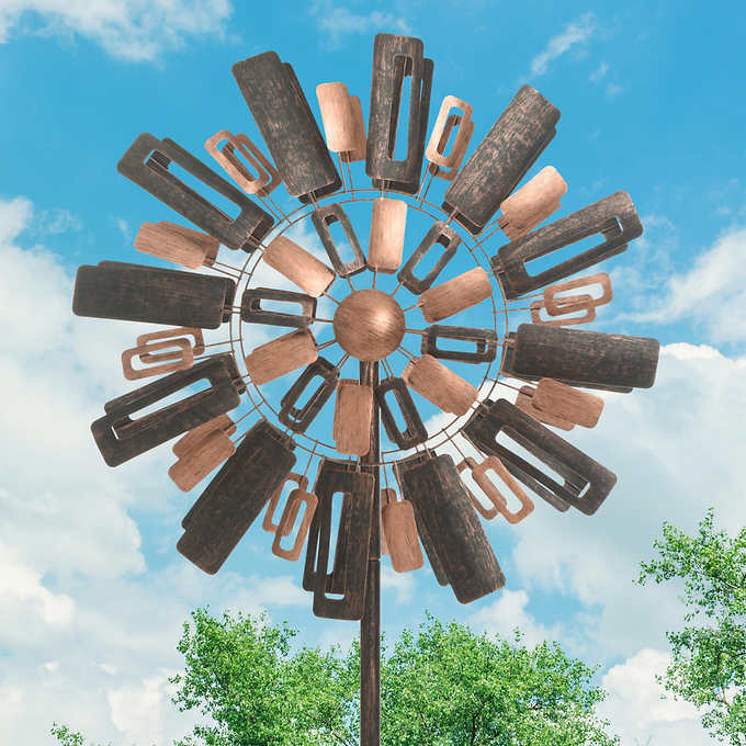 84 inch Tall Two-tone outdoor Wind Spinner