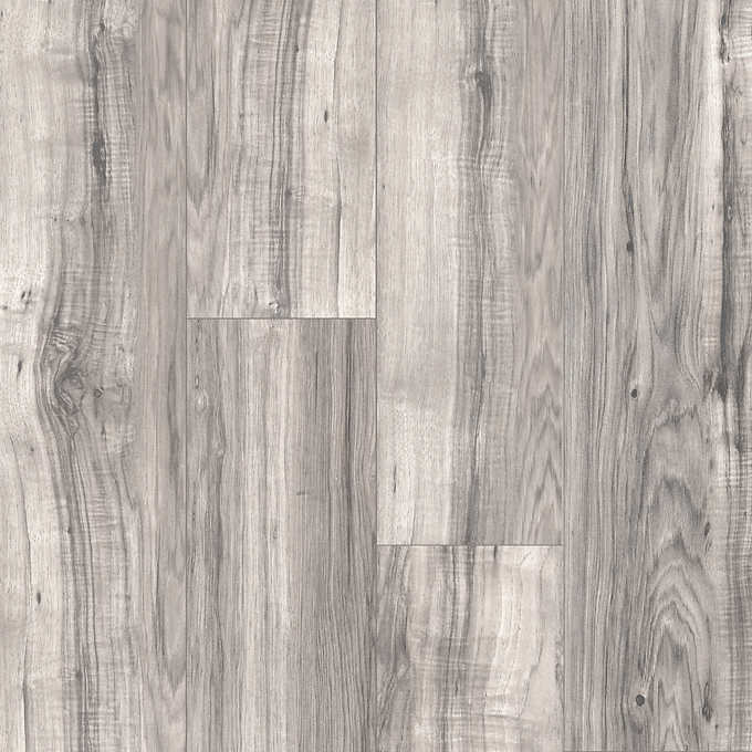 Golden Select Urban Grey 19.2 cm (7.56 in.) Hand Scraped Water Resistant Laminate Flooring with Pre-attached Foam Backer
