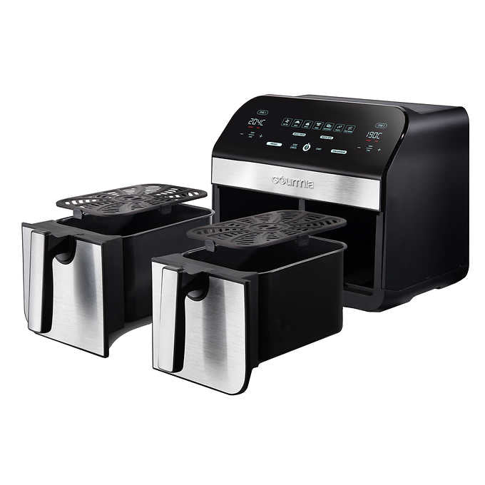 Gourmia 9.4 L (10 qt.) Dual Basket Digital Air Fryer