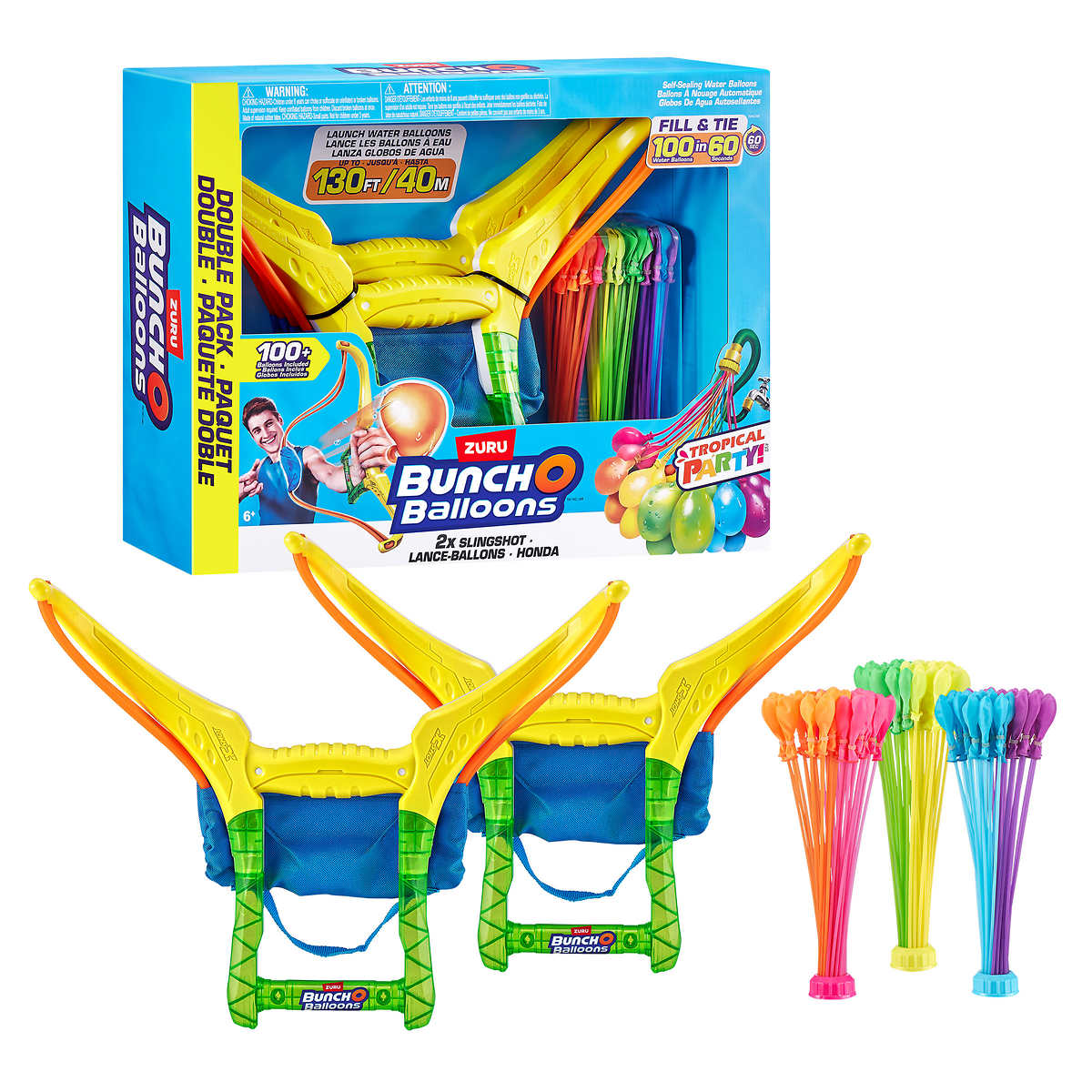 Bunch O Balloons Set of 2 Slingshots with 100 water balloons