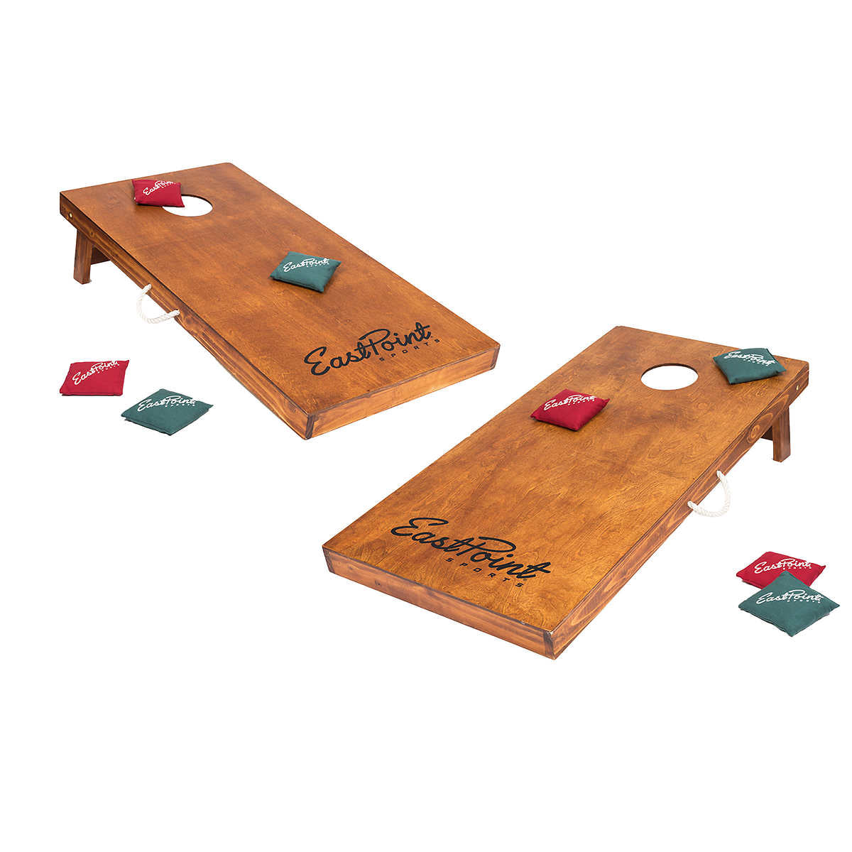 EastPoint 61 cm x 122 cm (2 ft. x 4 ft.) Heritage Solid Wood Cornhole Set