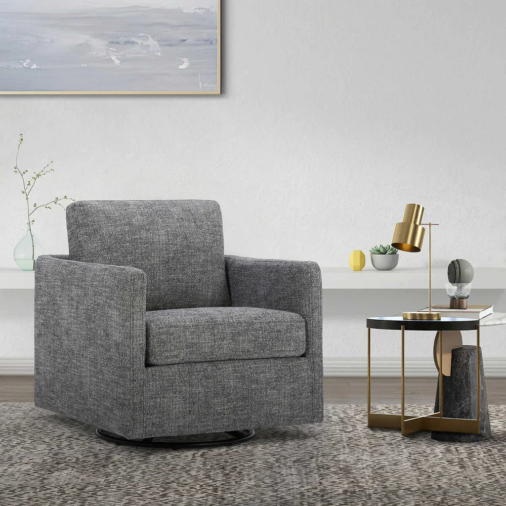 FABRIC SWIVEL ACCENT CHAIR