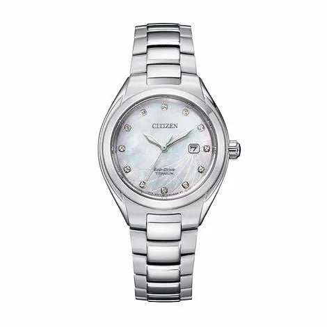 Citizen White Mother-of-Pearl Dial Ladies Watch