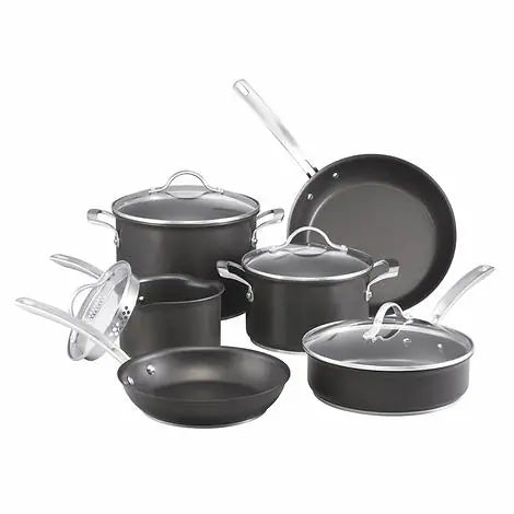 Kirkland Signature Hard Anodized Cookware Set, 10-piece