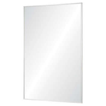 Mallory Rectangular Mirror with Polished Stainless-steel Frame