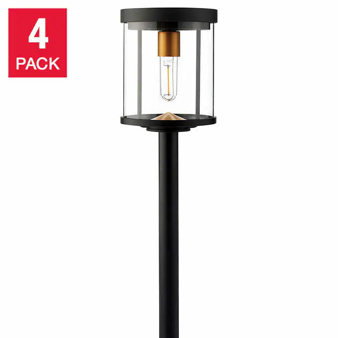 Naturally Solar Vintage Style LED pathway lights, 4-pack