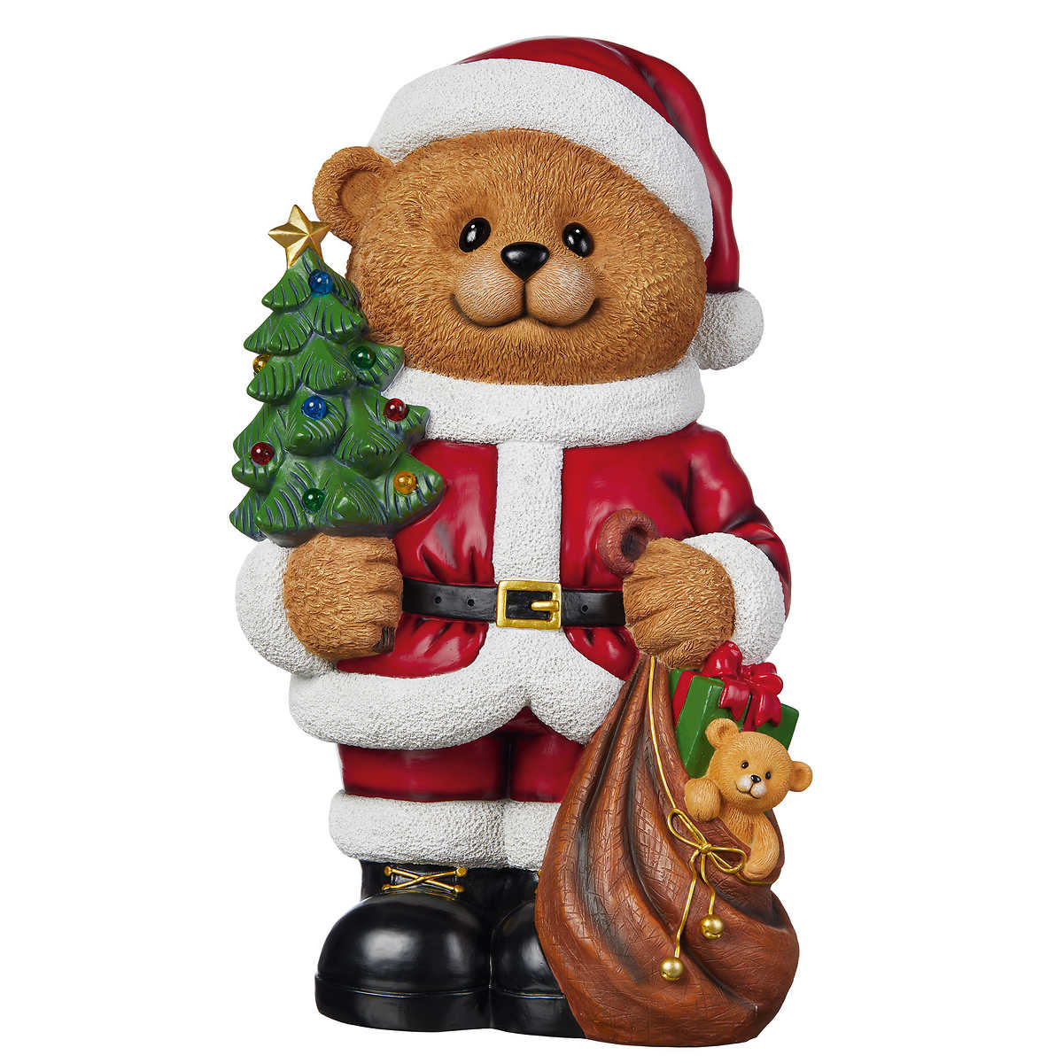 Bear Greeter with Christmas Tree & LED Lights