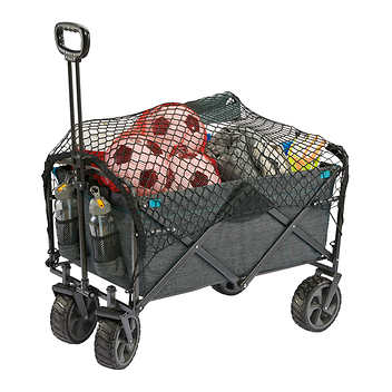 Mac Sports Extra Large Folding Wagon with Cargo Net