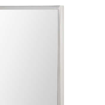 Mallory Rectangular Mirror with Polished Stainless-steel Frame