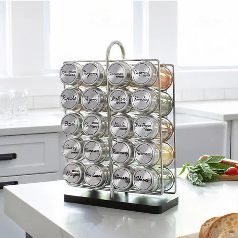 Orii Jar Spice Rack, Set of 20