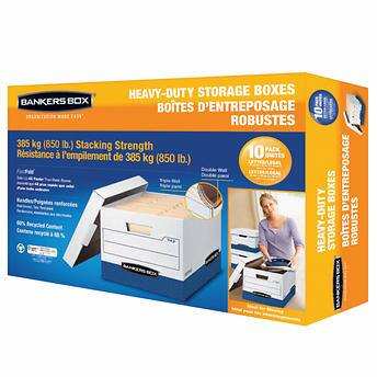 Fellowes Bankers Box 10-pack Heavy-duty Letter/Legal Records Storage Boxes