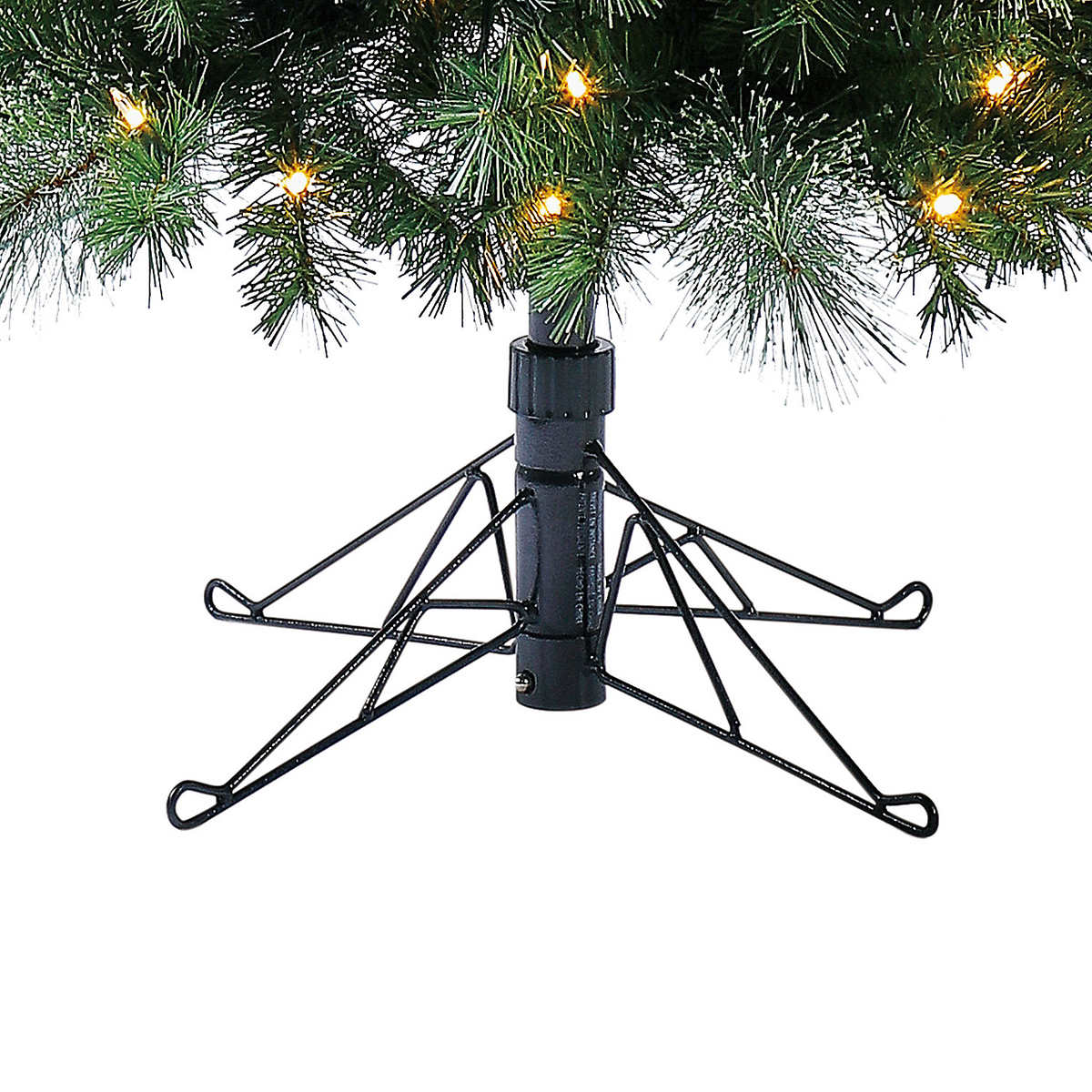 7.5 ft Pre-Lit Blue Bennington Pencil EZ Connect Artificial Christmas Tree, 350 Color-Changing SureBright LED Lights