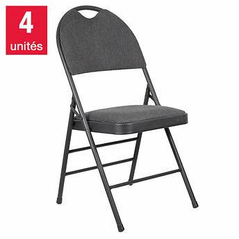 Commercial High-back Folding Chairs, 4-pack