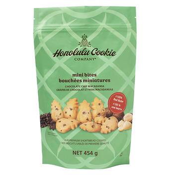 Honolulu Cookie Company Mini Bites Chocolate Chip Macadamia Shortbread Cookies, 454 g