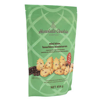 Honolulu Cookie Company Mini Bites Chocolate Chip Macadamia Shortbread Cookies, 454 g