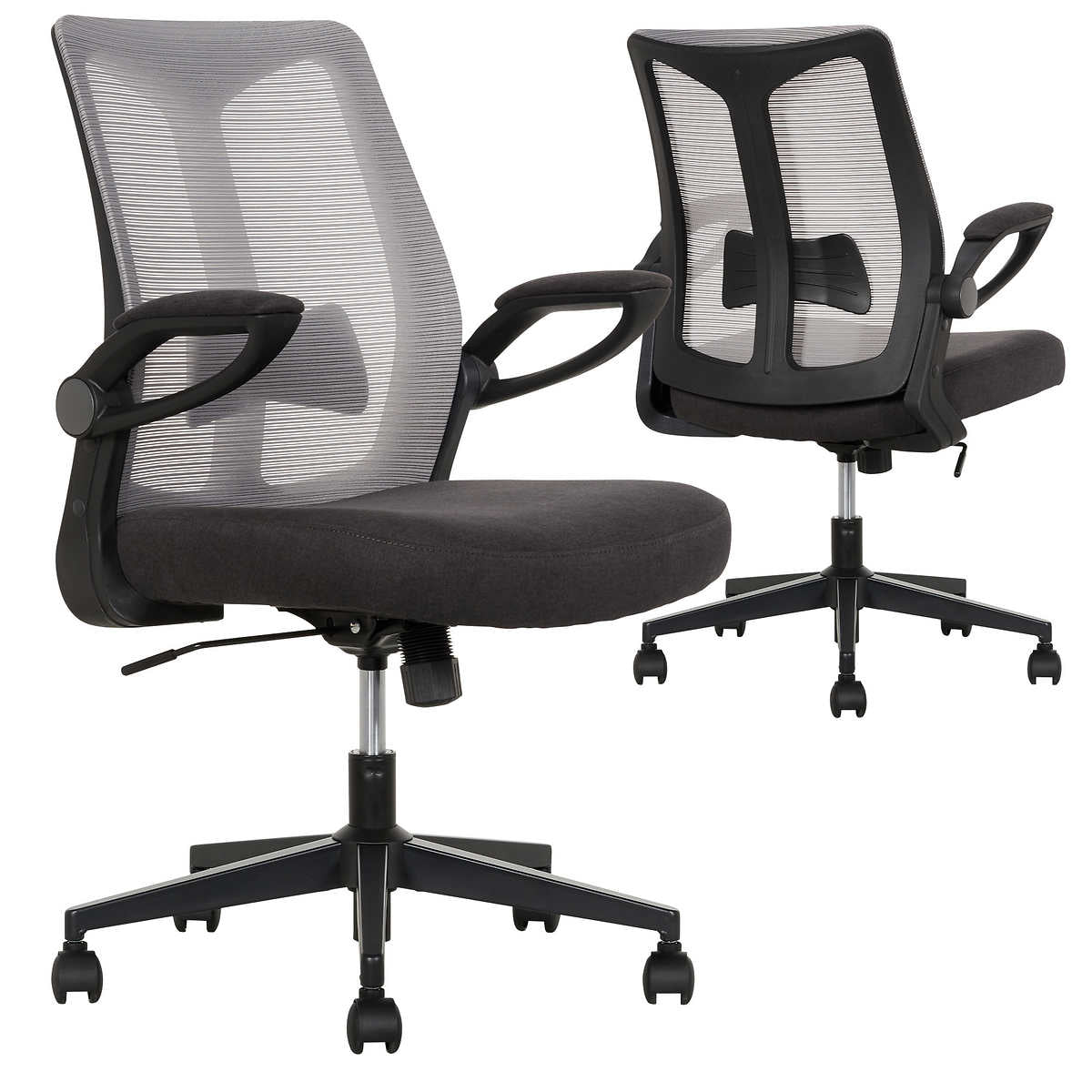 True Innovations Mesh Office Chair with Flip-up Arms