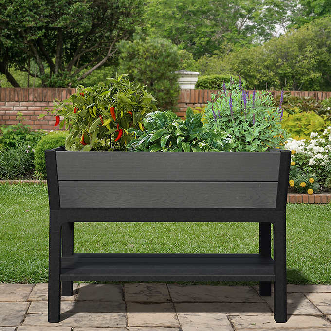 Keter Darwin 29 Gallon Raised Garden Bed and Self Watering Planter Box