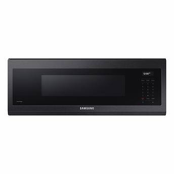 Samsung 1.1 cu.ft. 550 CFM Black Stainless Steel Slim OTR Microwave (ME11A7710DG/AC)