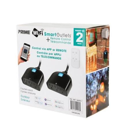 PRIME OUTDOOR SMART PLUGS PACK OF 2