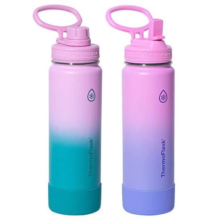 ThermoFlask Stainless Steel 700ml Water Bottle, 2 Pack in 3 Colour Combinations