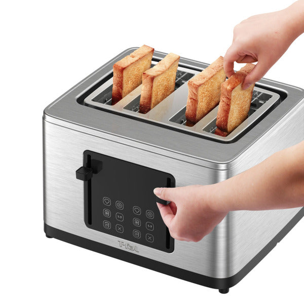 T-fal 4 Slice Digital Toaster - Stainless Steel