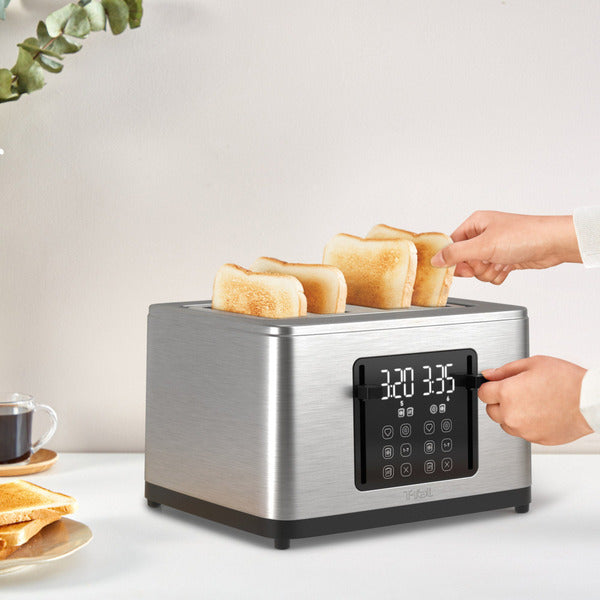 T-fal 4 Slice Digital Toaster - Stainless Steel