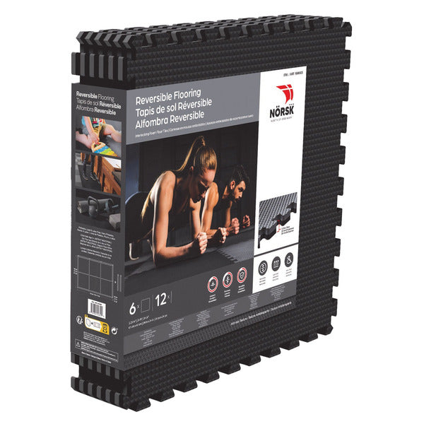 Norsk Reversible Foam Flooring, 6 Pack - 61 x 61cm (Total of 2.23m² Per Pack)