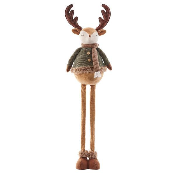 Plush Reindeer with Extendable Legs - Assorted