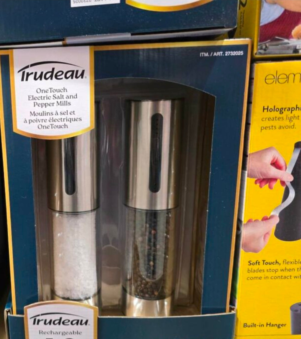 TRUDEAU SALT/PEPPER MILLS 2 PIECES