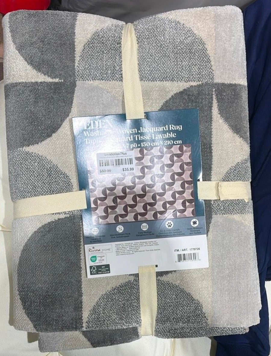 EDEN WASHABLE AREA RUG 5 X 7