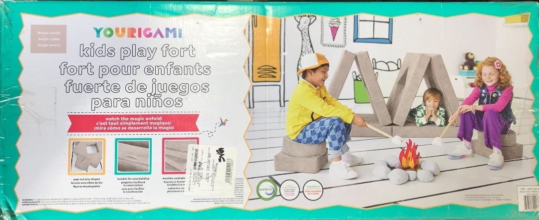 Yourigami 12-piece Kid's Convertible Play Fort