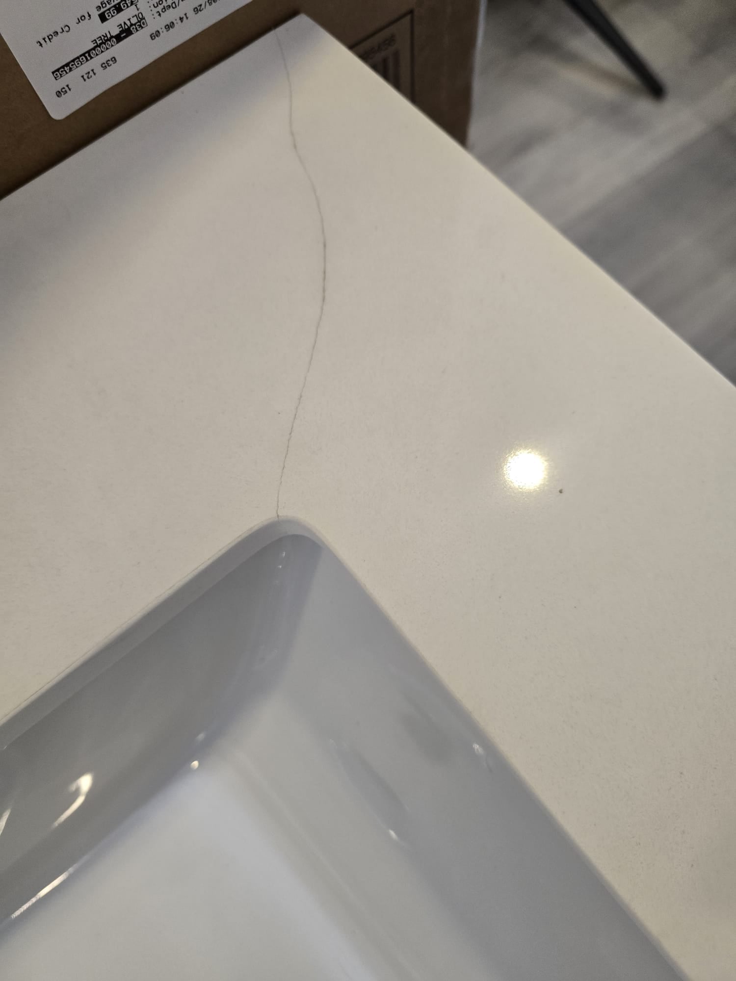 OVE LOURDES 60 IN Vanities (crack at the corner)