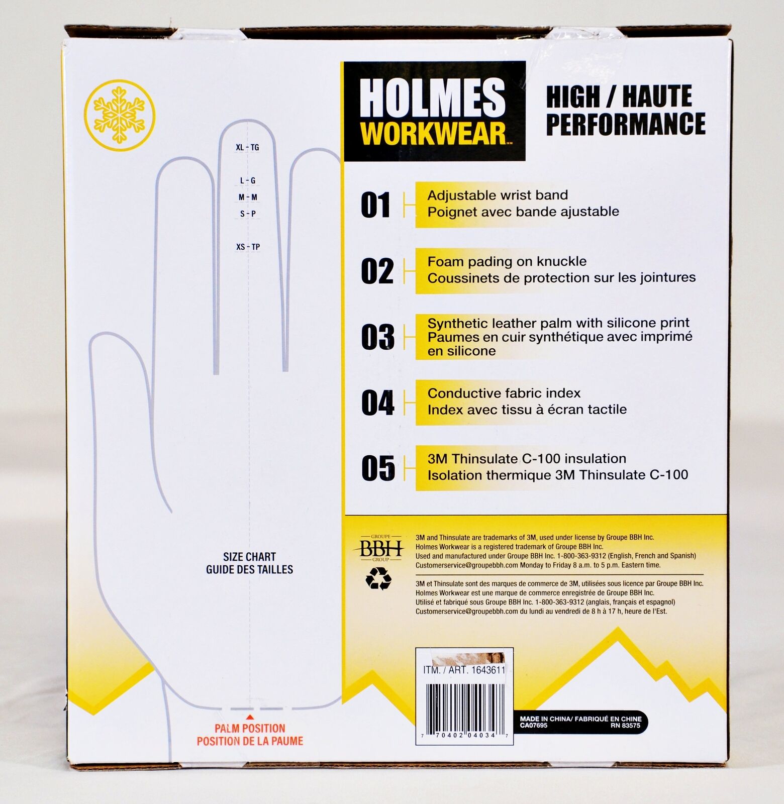 HOLMES WORKWEAR - 2 Paires de Gants de Travail d'Hiver – Liquidation125Plus