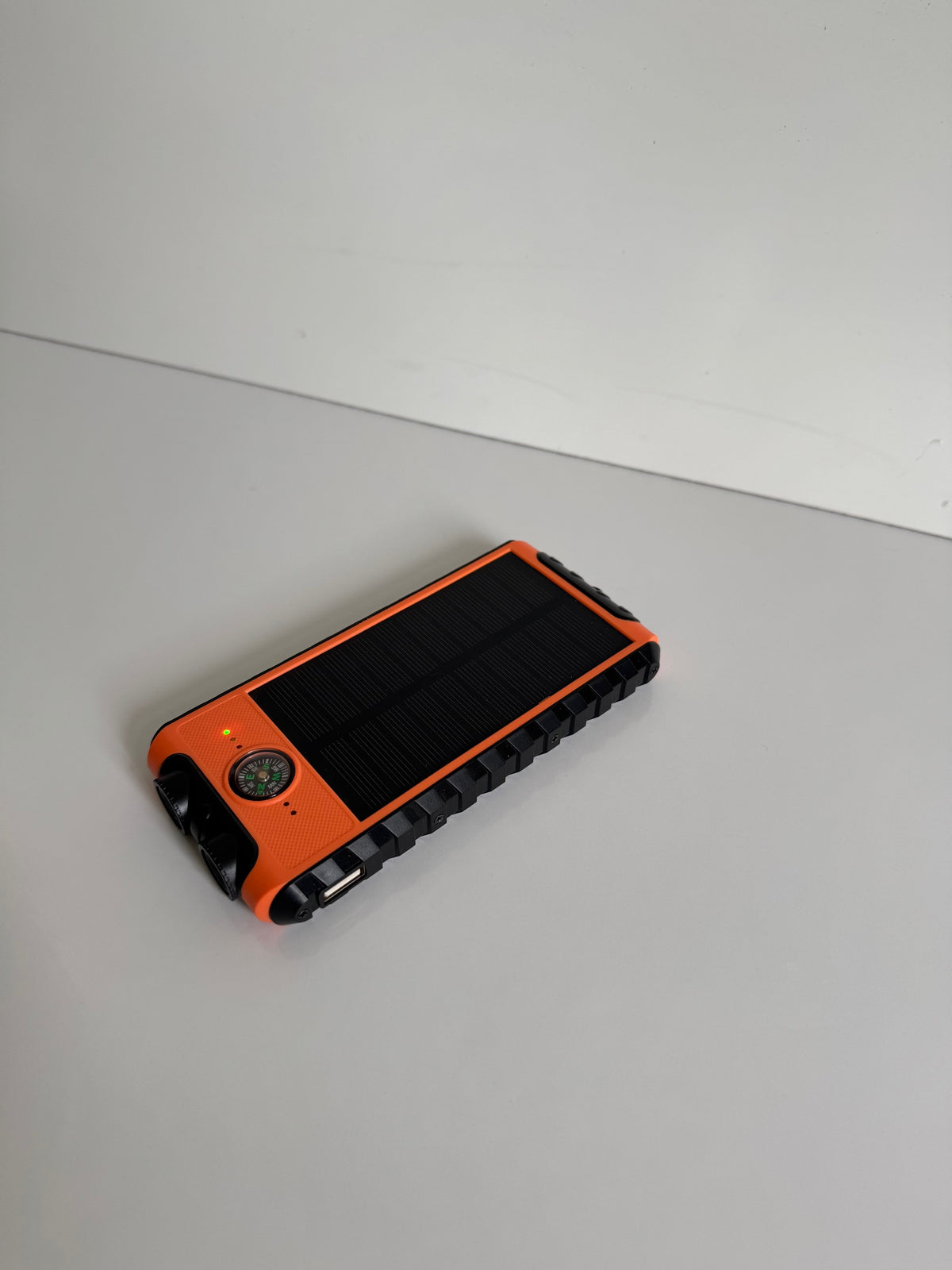 Solar Power Bank – Orange & Black