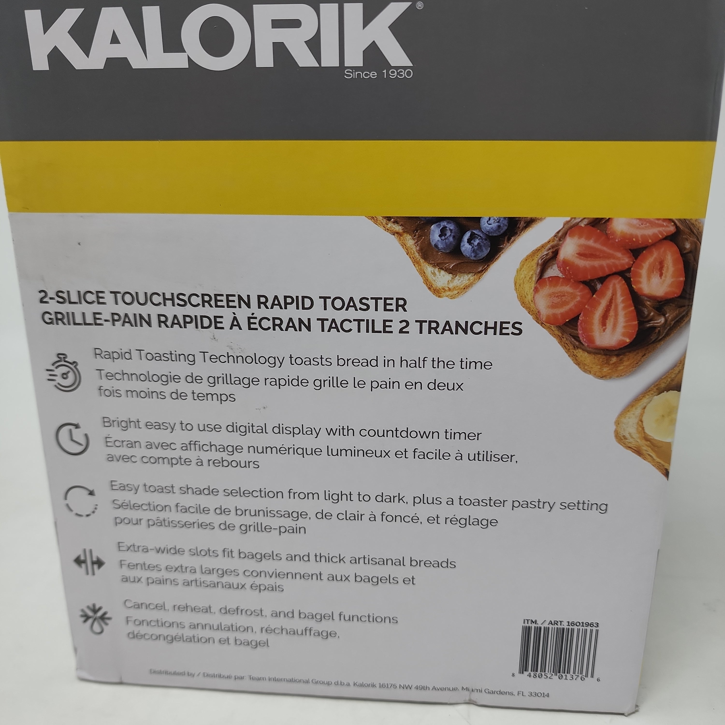 KALORIK 2 SLICE TOASTER TO 50665 SS
