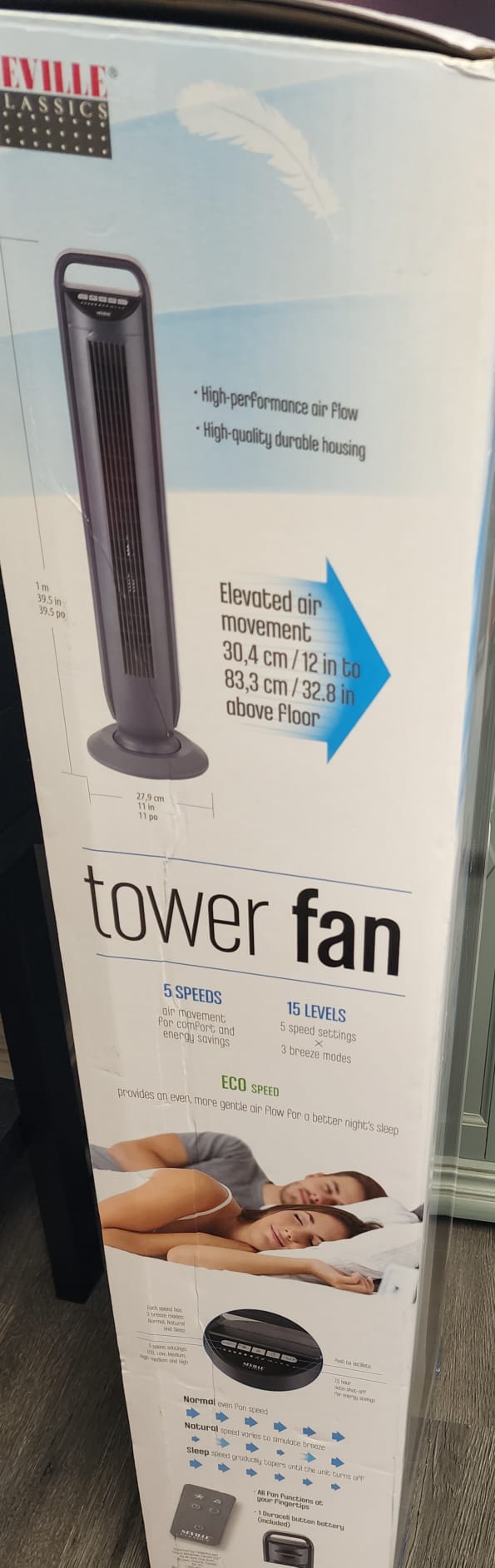 SEVILLE TOWER FAN WITH REMOTE