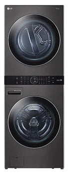 LG BLACK STEEL STACKABLE WASHER & DRYER COMBO