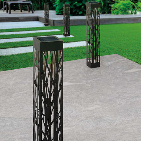 Solar Bollard Pathway Lights, 4 Pack