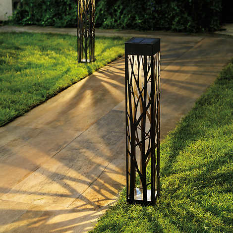 Solar Bollard Pathway Lights, 4 Pack