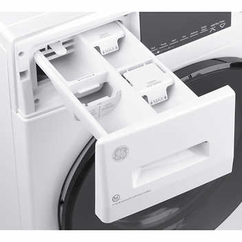 GE 24 in. 2.8 cu. ft. White Front Load Washer Condenser Dryer Combo with Stainless Steel Drum